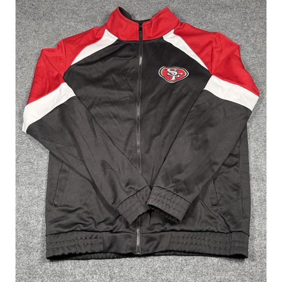 San Francisco 49ers Track NFL Team Apparel Zip Up Jacket Large - Picture 3 of 8